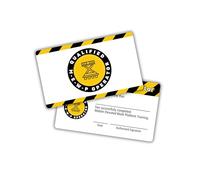 MEWP Mobile Elevated Work Platform Operator Card | 5 pk 3.5x2.25” Plastic Wallet Training Fill In Name Completion Aerial O S H A Checklist