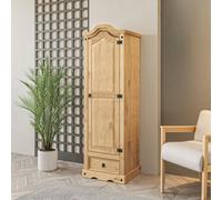 Mews Corona 1 Door 1 Drawer Wardrobe Arch Top Solid Mexican Pine
