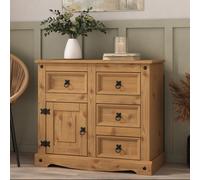 Mews Corona 1 Door 4 Drawer Sideboard Mexican Solid Pine