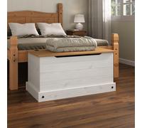Mews Corona Bedding Box Storage Toy Chest White Traditional Mexican Pine Solid Wood