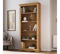 Mews Corona Bookcase Tall Pine Large Mexican Solid Wood