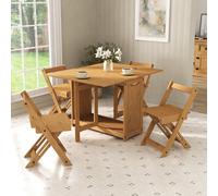 Mews Corona Butterfly Dining Set Santos 4 Seat Folding Drop Leaf Table Solid Mexican Pine