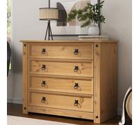 Mews Corona Chest Of Drawers 4 Drawer Mexican Solid Pine