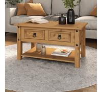 Mews Corona Coffee Table 2 Drawer Mexican Solid Pine Wood Occasional