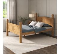 Mews Corona Double Bed Frame High Foot End Mexican Solid Pine
