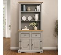 Mews Corona Dresser 2 Door Sideboard Grey Solid Pine Wood Painted Wooden Display