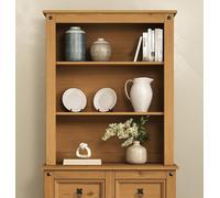 Mews Corona Sideboard Hutch Solid Wood Buffet Welsh Dresser Top Mexican Pine With Open Shelves