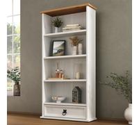 Mews Corona White 1 Drawer Dvd/cd Rack Bookcase Storage Unit
