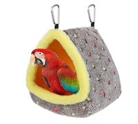 MEWTOGO Large Warm Bird Nest House - Cozy Bird Bed for Cage with Mat, Hanging Hammock Shed Hideaway Hut for Macaw African Grey Amazon Parrots