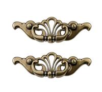 Mewutal 2pcs 3.5" Hole to Hole Antique Drawer Pulls 6" Length Decorative Cabinet Handles Retro Dresser Pulls Handles for Closet Furniture Wardrobe, with Screws