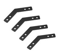 Mewutal 4pcs 135 Degree Angle Brackets 2mm Carbon Steel Mending Plate Joining Plates Black Side Reinforcement Plates 135°Corner Brace Brackets for Truss and Frame (2.36"×2.36"×0.63")