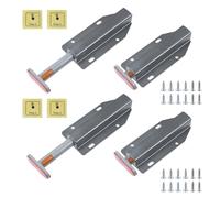 Mewutal 4pcs Push Latches for Cabinets Plastic Push to Open Door Latch Door Opener Black Grey Push Lock Cabinet Latches Press Out Locks for RV Drawer Closure Drawer