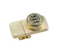 Mewutal Keyless Display Cabinet Lock Gold Glass Single Door Lock 3 Digit Combination Lock No Drill Glass Showcase Coded Lock Glass Locker Door Password Locks for 5-8mm Glass Door (Gold)