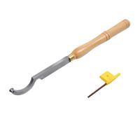 Mewutal Swan Neck Hollower Wood Woodturning Tool 16.54 Inches Carbide Bended Tipped Lathe Chisel Tool Bar with Ci3 12mm Round Carbide Insert Cutter for Carpenter DIY