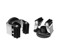 Magnetic Mop Broom Holder Wall Mount, 2pcs Movable Wall Mounted Broom Clip Mop Grippers, No Drilling Magnetic Broom Mop Rack Hanger for Home, Bathroom, Kitchen, Garage, Garden (Silver)