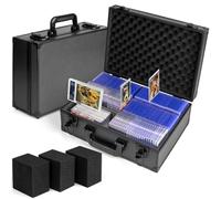 MewVeer Top Loader Storage Box with Key Locks, Trading Card Storage Case, Sports Card Box & Hard Cases Holds up to 600+ Top Loaders or 130+ 35pt One Touch