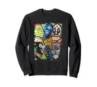Mex-Art Demon Blue Lucha Libre Mexican Wrestler Legend Sweatshirt