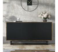Mex Furniture Bold 160cm Industrial Loft TV Unit Cabinet Vintage Oak Cupboard - 160 cm - Industrial Oak - MDF/Chipboard