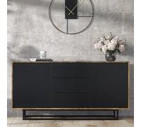 Mex Furniture LTD Sideboard 140cm Loft / Industrial in Dark Brown Mex Furniture LTD Dark Brown