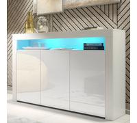Mex Furniture LTD Sideboard Aether 155cm - White with Gloss Doors & LED Lights Mex Furniture LTD White
