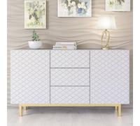 Mex Furniture LTD Sideboard Diamond Luxe 140cm - White Mex Furniture LTD White