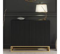 Mex Furniture LTD Sideboard Ripple 100cm - Black with Fluted Doors Mex Furniture LTD Black