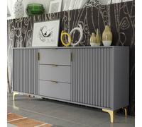 Mex Furniture LTD Sideboard Tide Crest 140cm - Dark Grey & Gold Mex Furniture LTD Dark Grey