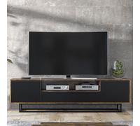 Mex Furniture LTD TV Unit 200cm Loft / Industrial in Dark Brown Mex Furniture LTD Dark Brown