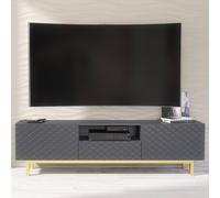 Mex Furniture LTD TV Unit Diamond Luxe 180cm - Dark Grey Mex Furniture LTD Dark Grey