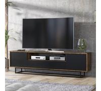 Tv Unit Rift Loft 200Cm - Rustic & Black