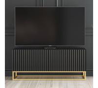 Mex Furniture LTD TV Unit Ripple 100cm - Black with Fluted Doors Mex Furniture LTD Black