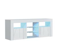 TV Unit 145cm Matt Body & Gloss Doors Mex Furniture LTD White One Size