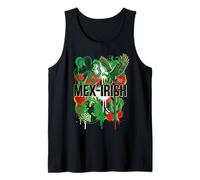 Mex-Irish Half Mexican Half Irish Shamrock Cactus Pride Flag Tank Top