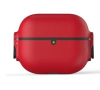 Mex4aced Protective Case for AirPods Pro 2, 2-Button for Open, White Black and Red. (Red)