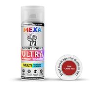 mexa Spray Paint Flame Red Perfect for Radiator, Plastic, Fabric, Metal, Bike, Marking 400ml RAL 3000