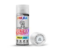 mexa Spray Paint | White Glossy | Perfect for Radiator, Plastic, Fabric, Metal, Bike, Marking | 400ml | RAL 9010 | Most Coverage