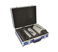 Mexco DCX90 Slotted Dry Core Drill, High-Performance Diamond Core for Drilling Masonry Materials - 38mm-117mm, 9 Piece Kit with Storage Case