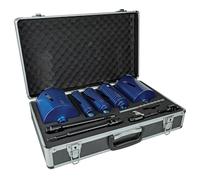 Mexco DCXCEL Slotted Dry Core Drill, High-Performance, Laser-Welded Diamond Core for Fast Drilling of Masonry Materials - 38mm-127mm, 11 Piece Kit with Storage Case