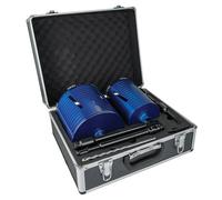 Mexco DCXCEL Slotted Dry Core Drill, High-Performance, Laser-Welded Diamond Core for Fast Drilling of Masonry Materials - 107mm-152mm, 8 Piece Kit with Storage Case