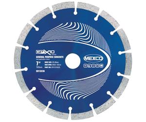 Mexco GPX10-15 General Purpose Concrete Diamond Blade, Cutting Disc for Non-Abrasive Building Materials - 230mm, 15mm Segment Height, 22.23mm Bore