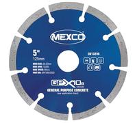 Mexco GPX10-8 General Purpose Concrete Diamond Blade, Cutting Disc for Non-Abrasive Building Materials - 125mm, 8mm Segment Height