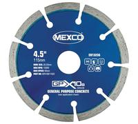 Mexco GPX10-8 General Purpose Concrete Diamond Blade, Cutting Disc for Non-Abrasive Building Materials - 115mm, 8mm Segment Height