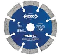 Mexco GPX10 General Purpose Concrete Diamond Blade, Cutting Disc for Non-Abrasive Building Materials - 105mm, 10mm Segment Height, 16mm Bore