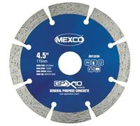 Mexco GPX10 General Purpose Concrete Diamond Blade, Cutting Disc for Non-Abrasive Building Materials - 115mm, 10mm Segment Height