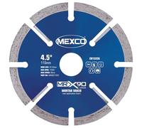 Mexco MRX Mortar Raking Diamond Blade, for Fast Removal of Mortar Joints & Cutting Lead Flashing Channels - 115mm, 7mm Segment Height