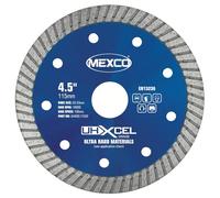 Mexco UHX Ultra Hard Materials Diamond Blade, High-Performance, Precision Cutting Disc for Granite, Porcelain, Marble - 115mm, 10mm Segment Height