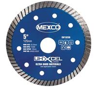 Mexco UHX Ultra Hard Materials Diamond Blade, High-Performance, Precision Cutting Disc for Granite, Porcelain, Marble - 125mm, 10mm Segment Height, 22.23mm Bore
