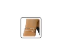 Mexegy Chunky Gold Line Arm Cuff for Women Simple Layered Silver Open Wide Bracelet Statement Multi-strand Cross Cuff Bangle Trendy Party Jewelry Gift, L, Metal, no gemstone