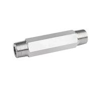 MEXEWORD 1/8" 1/4" 3/8" 1/2" BSP NPT Male Thread High Pressure Hex Long Nipple 304 Stainless Steel Pipe Fitting Joint Coupling Coupler(BSP1I4-L 100mm)