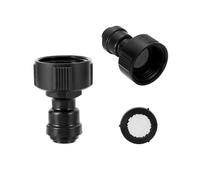 MEXEWORD 10Pcs 1/2" Female Thread Faucet Joints With Mesh Filter 8mm Pipe Black Garden Lawn Plants Flowers Irrigation Quick Connectors 8mm To 1I2 F-Thread